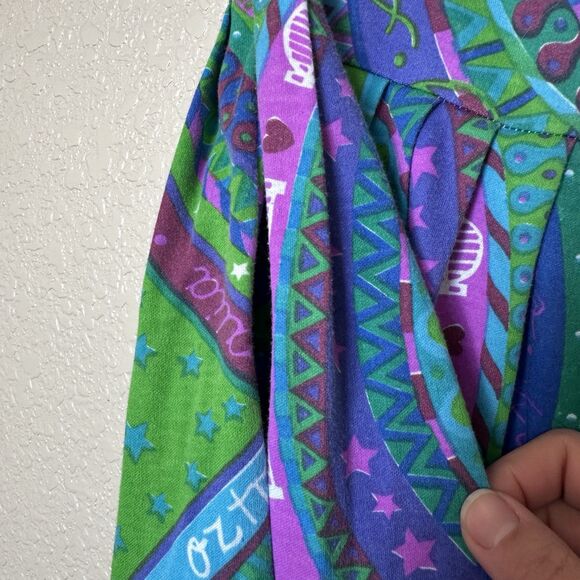 Bec Pierce Australia Long Skirt Full Circle Whimsical Pattern Medium Boho - Picture 13 of 13